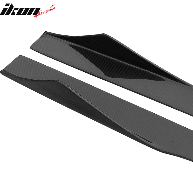 Universal 81 Inches Side Skirts Extension Splitter Carbon Fiber CF