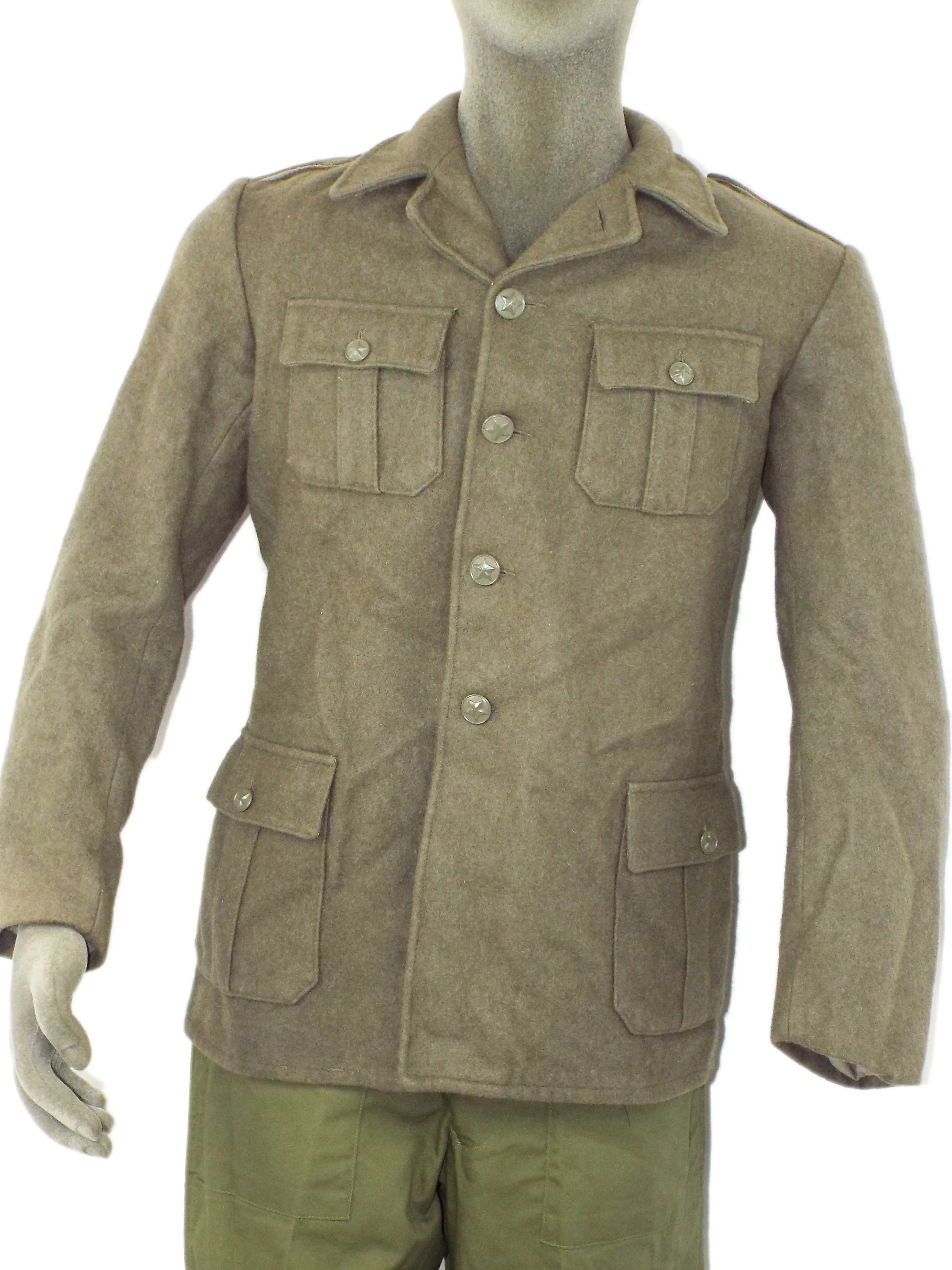 Yugoslavian Military Grey Wool Short Jacket - DISTRESSED RANGE